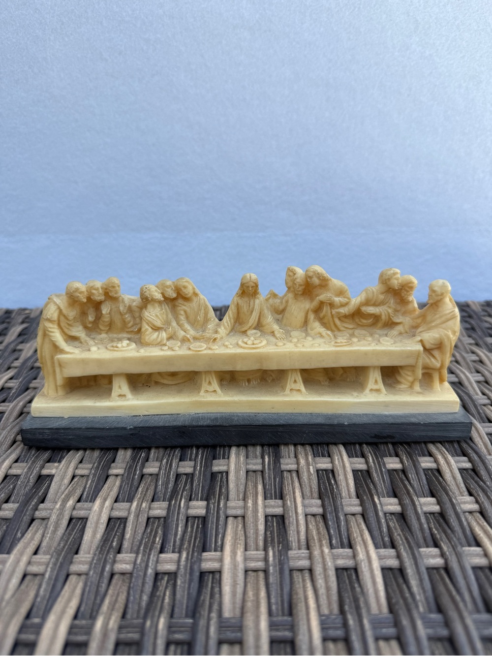 Vintage A Santini Last Supper Sculpture Resin Religious Figurine Italy